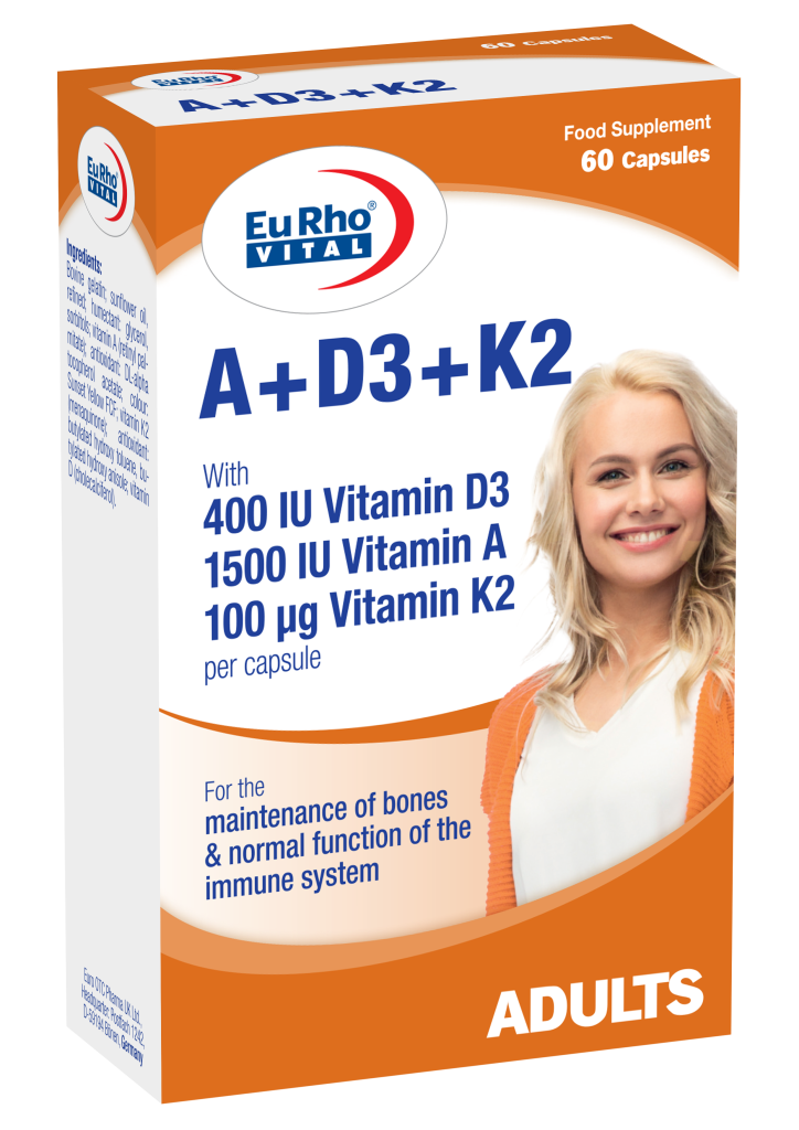 کپسول ژلاتینی نرم A+ D3+ K2 MedExpress